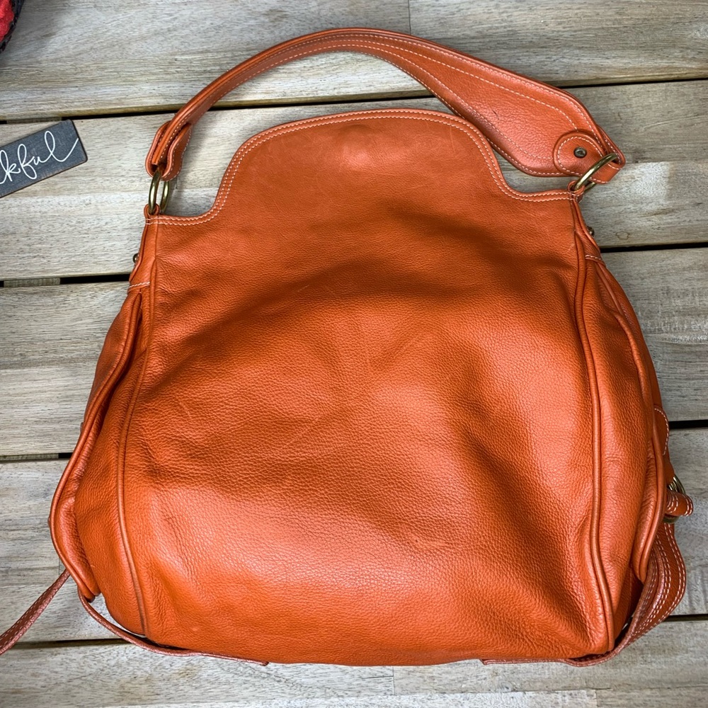 🌸Christopher Kon Orange leather hobo bag - Picture 7 of 11